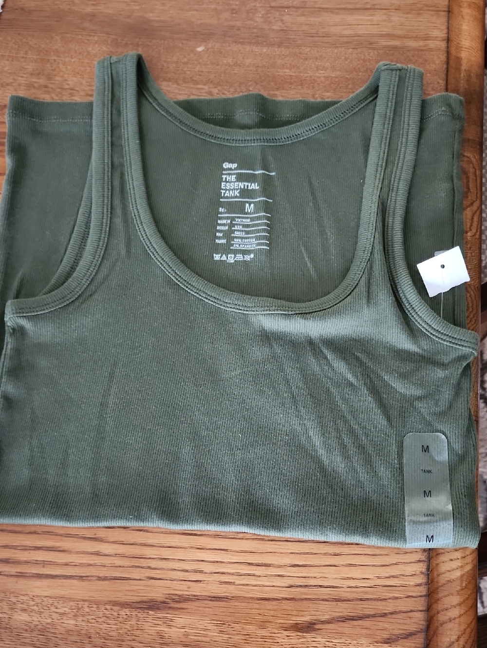 GAP Olive Green Ribbed Tank Top